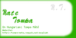 mate tompa business card